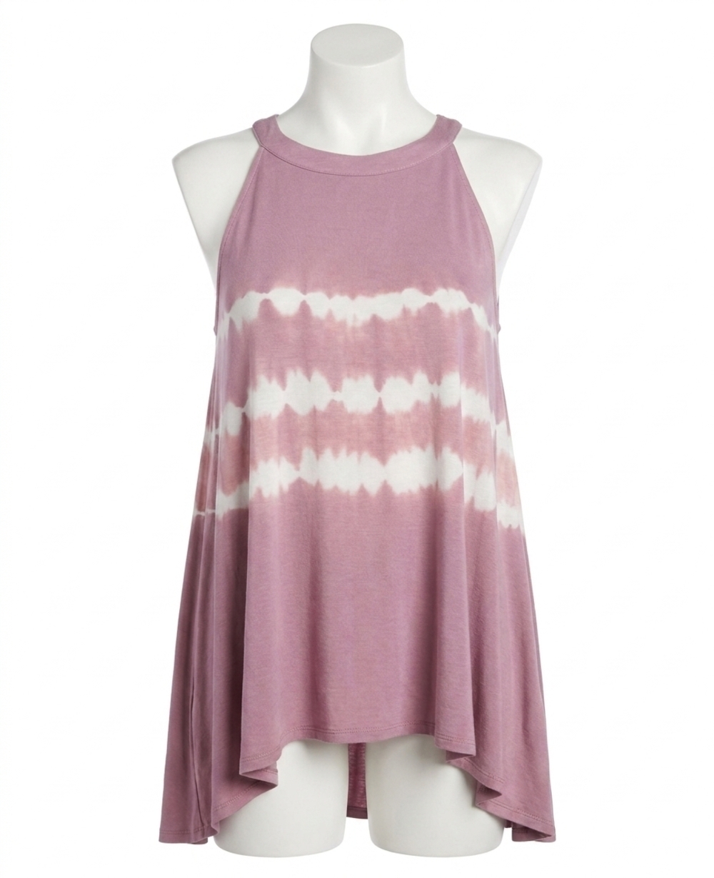 NEW SHE + SKY sleeveless tie dye tank in rose
